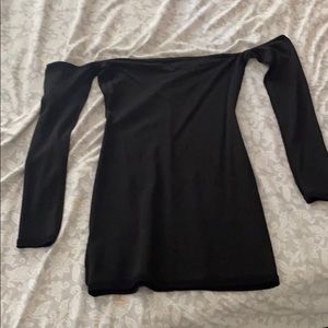 Black off the shoulder dress